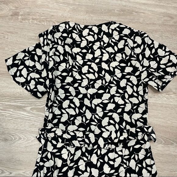 AMUSE SOCIETY Black White Floral print Midi Dress VIscose - Picture 5 of 10